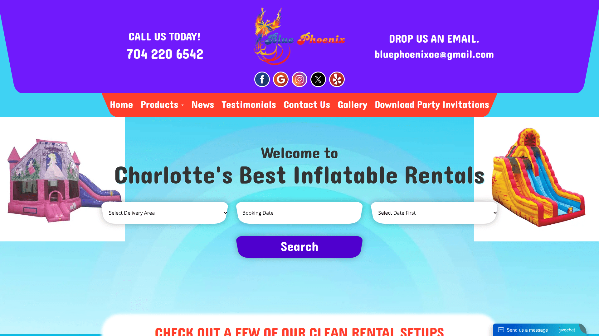Blue Phoenix Entertainment Inc - Bounce house rental in Charlotte, NC