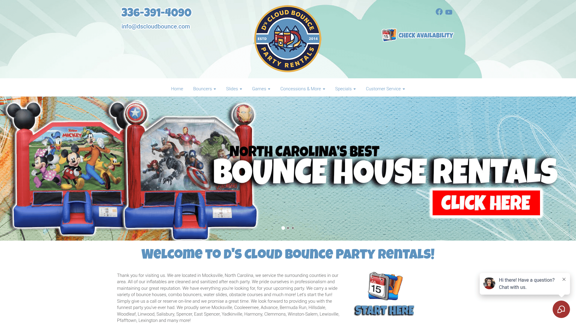 D's Cloud Bounce Party Rentals - Bounce house rental in Mocksville, NC